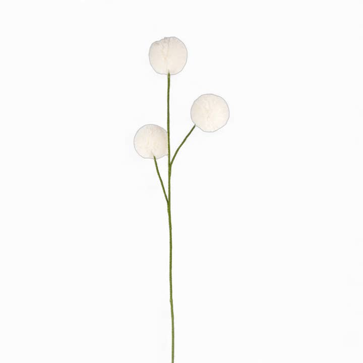 December Diamonds - Wholesale Artificial flowers - 31in White Dandilion Stem
