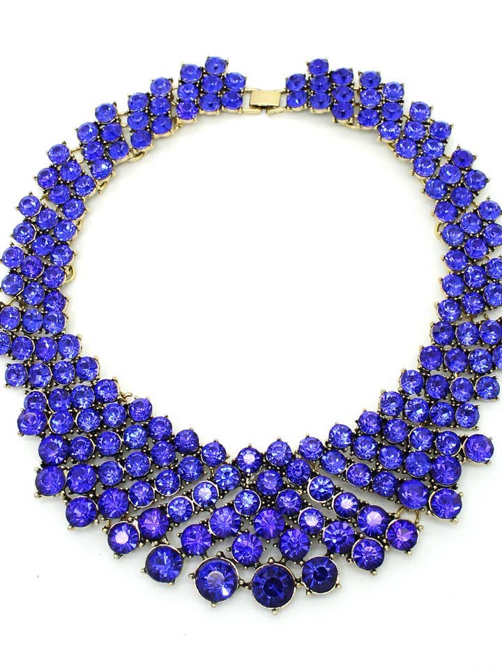 Blaue Statement-Halskette für den Großhandel von Eye Candy Los Angeles
