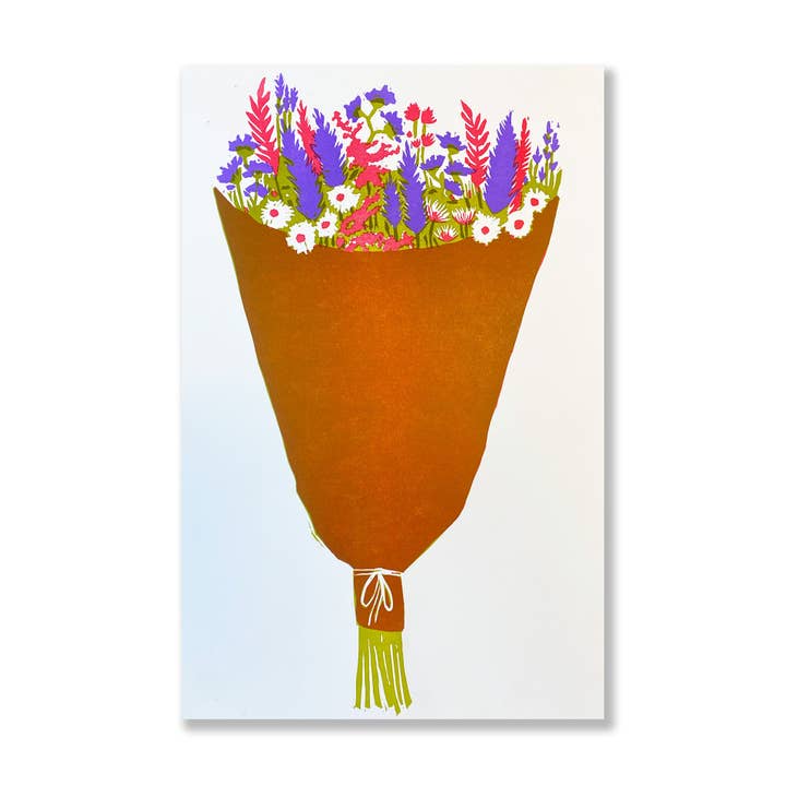 Dried Flower Bouquet 11x17 Print for wholesale by Base Camp Printing Co.