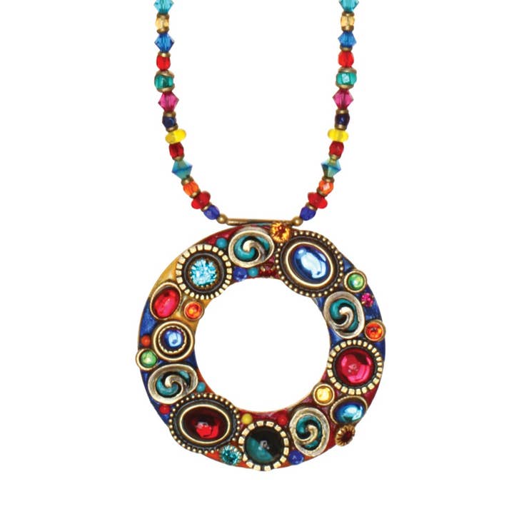 Collar con cuentas de círculo abierto de confeti para venta al por mayor de Michal Golan Jewelry