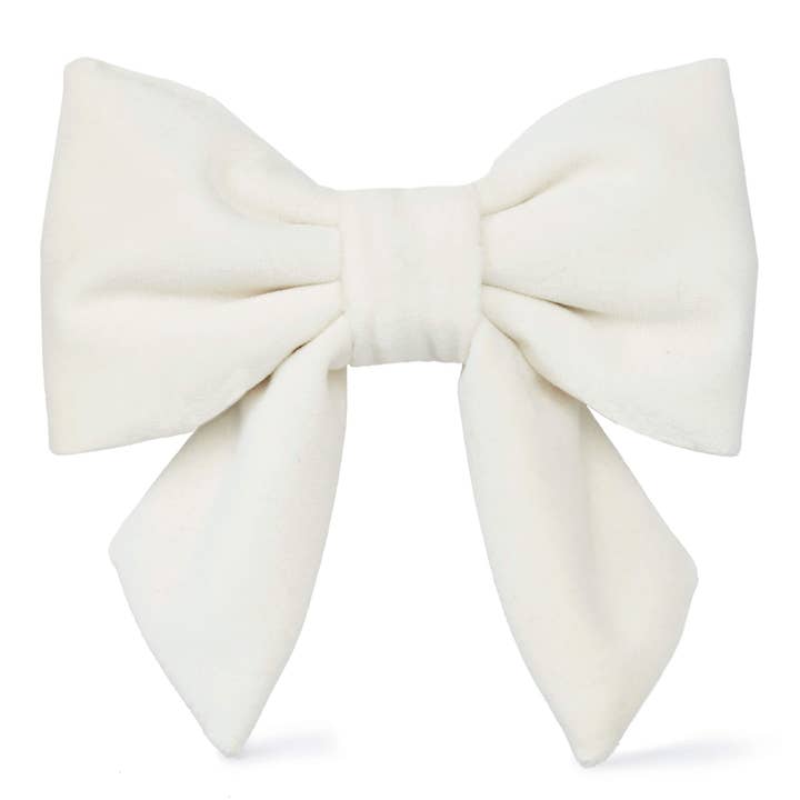 The Foggy Dog - Wholesale Pet Bow Tie - Dog - Ivory Velvet Valentine's Day Lady Dog Bow