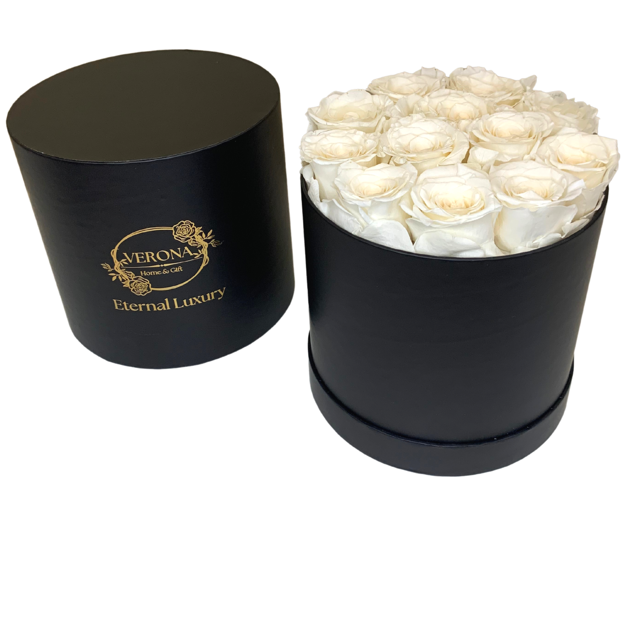 verona home and gift - Wholesale Dried/Pressed Flowers - 12 Real Preserved Roses that Last Forever In Round Box0