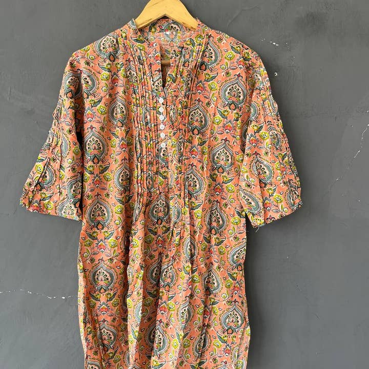 Fashionable Dress Designer Cotton Indian Block Print Kurtis and other Purchase Wholesale indian kurtis. Free Returns & Net 60 Terms on Faire trending on Faire.