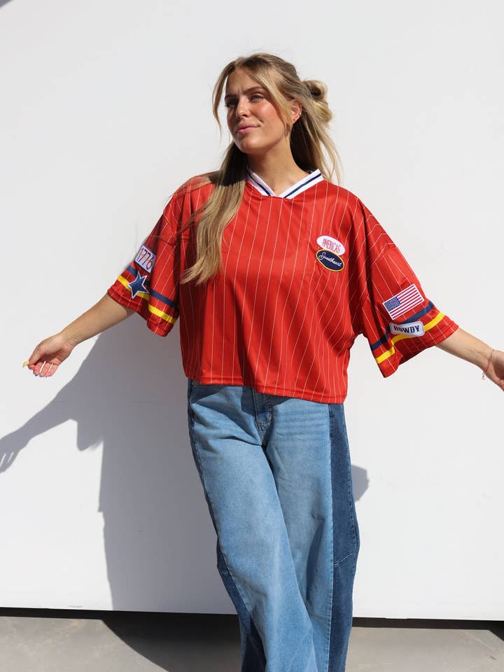 KAXI - Wholesale T-Shirt - Women's - AMERICA'S SWEETHEART JERSEY (2 COLORS)6