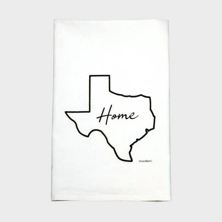 Texas State Dish Towel | Tea Towels | Flour Sack Dish Towel for wholesale by Green Bee Tea Towels