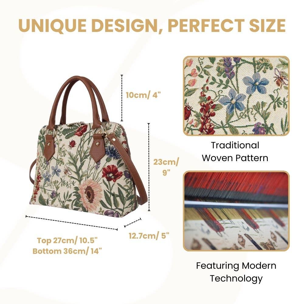 SignareArt - Wholesale Top Handle Bag - Women's - CONV-MGD | Morning Garden Convertible Top Handle Purse Handbag3