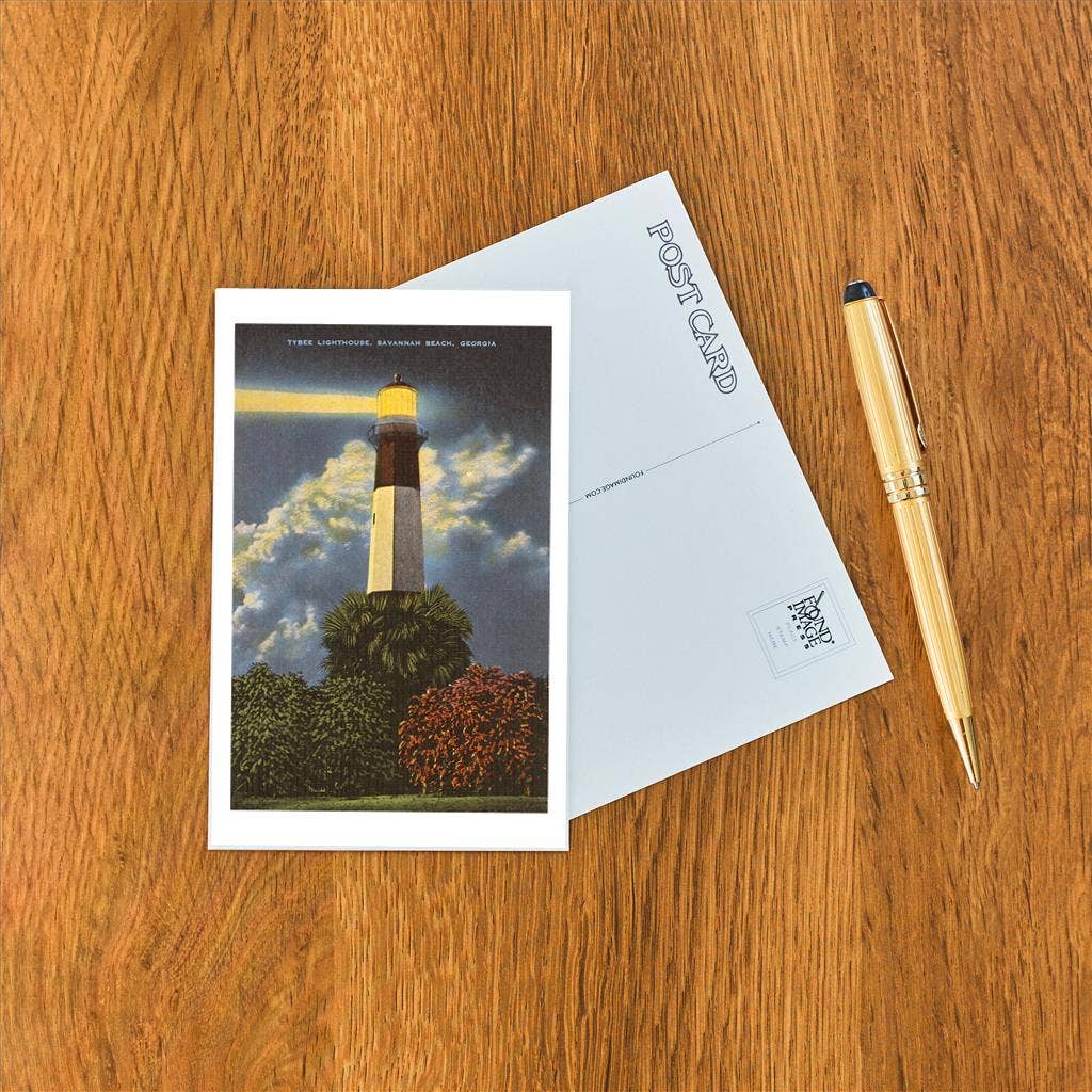 Found Image Press - Wholesale Postcard - Postcard GA-167 Tybee Lighthouse, Savannah Beach1
