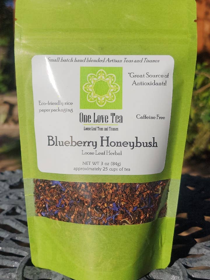Blueberry Honeybush 3 oz for wholesale by One Love Tea