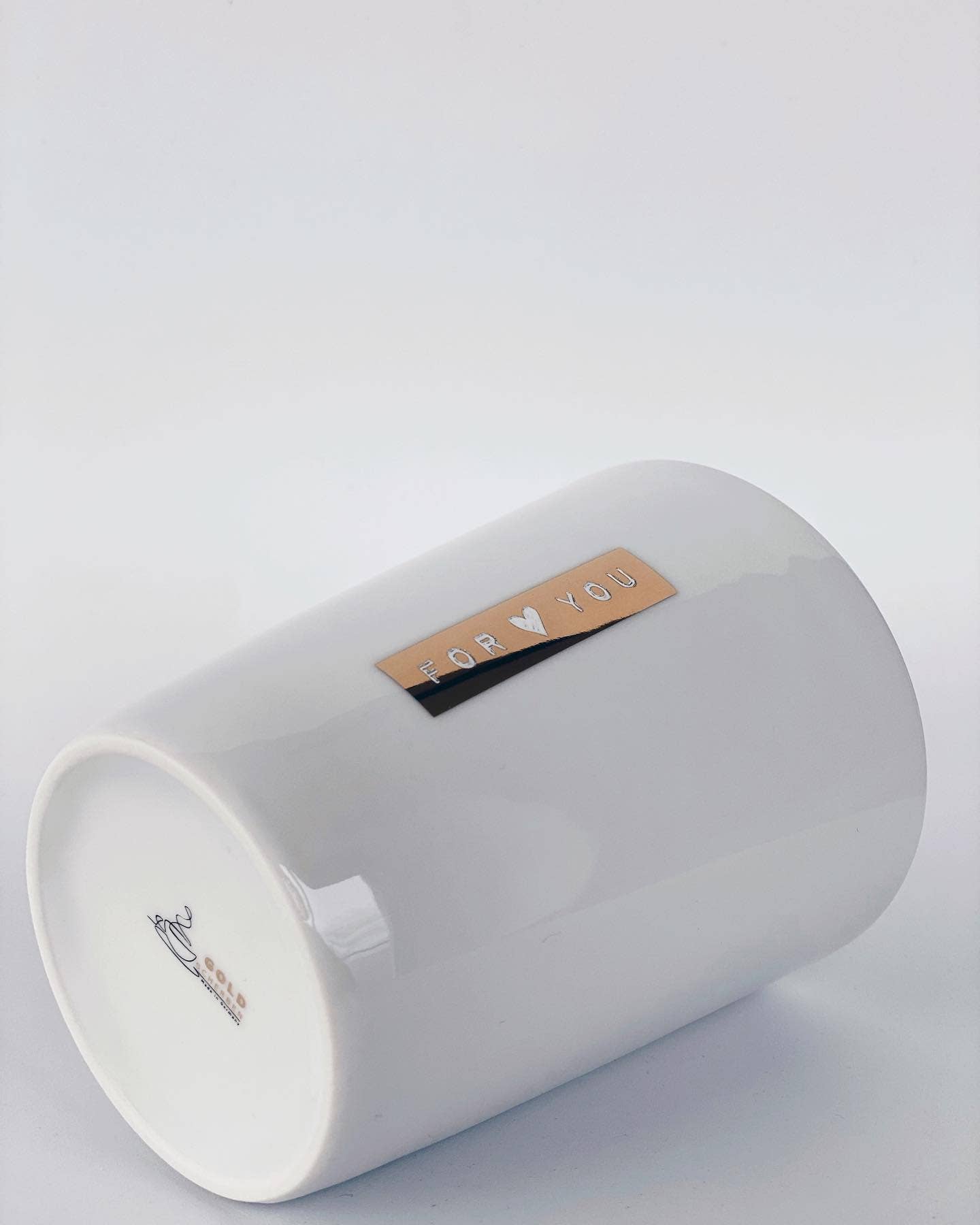 Goldscherben – Großhandel Kaffeebecher – Becher Tasse Labelwrite Gold I Geschenk Dymo0