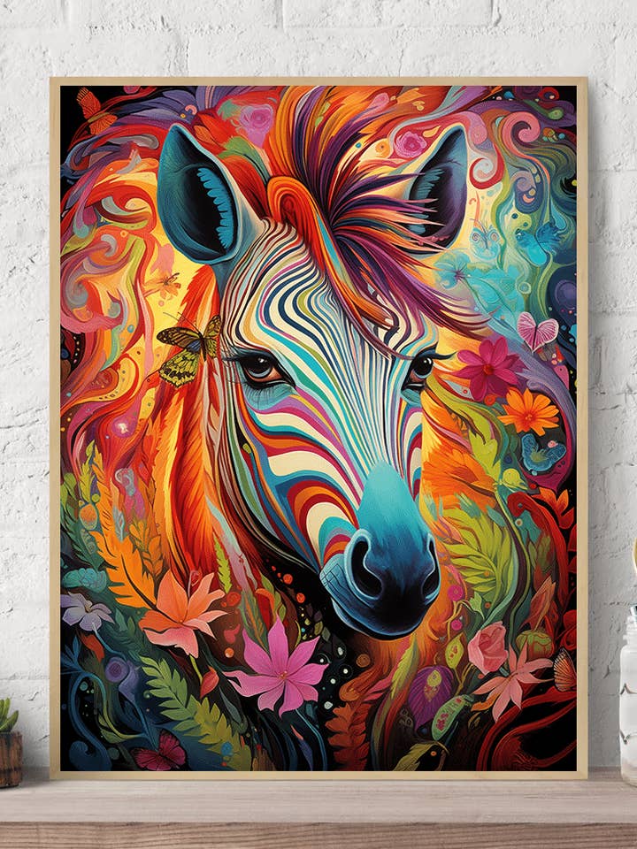 Lámina de pared sobre lienzo Fantasy Zebra para venta al por mayor de Arttique - Artistry Canvas Prints