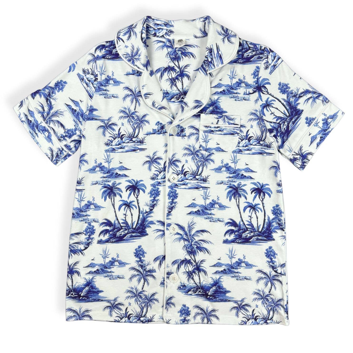 Pink Elephant Brands - Wholesale Sleepwear Set - Women's - Women's Button-Front Shortie Sleep Set - Tropical Toile1