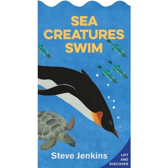 Sea Creatures Swim Board Book with Lift-The-Flaps for wholesale by HarperCollins