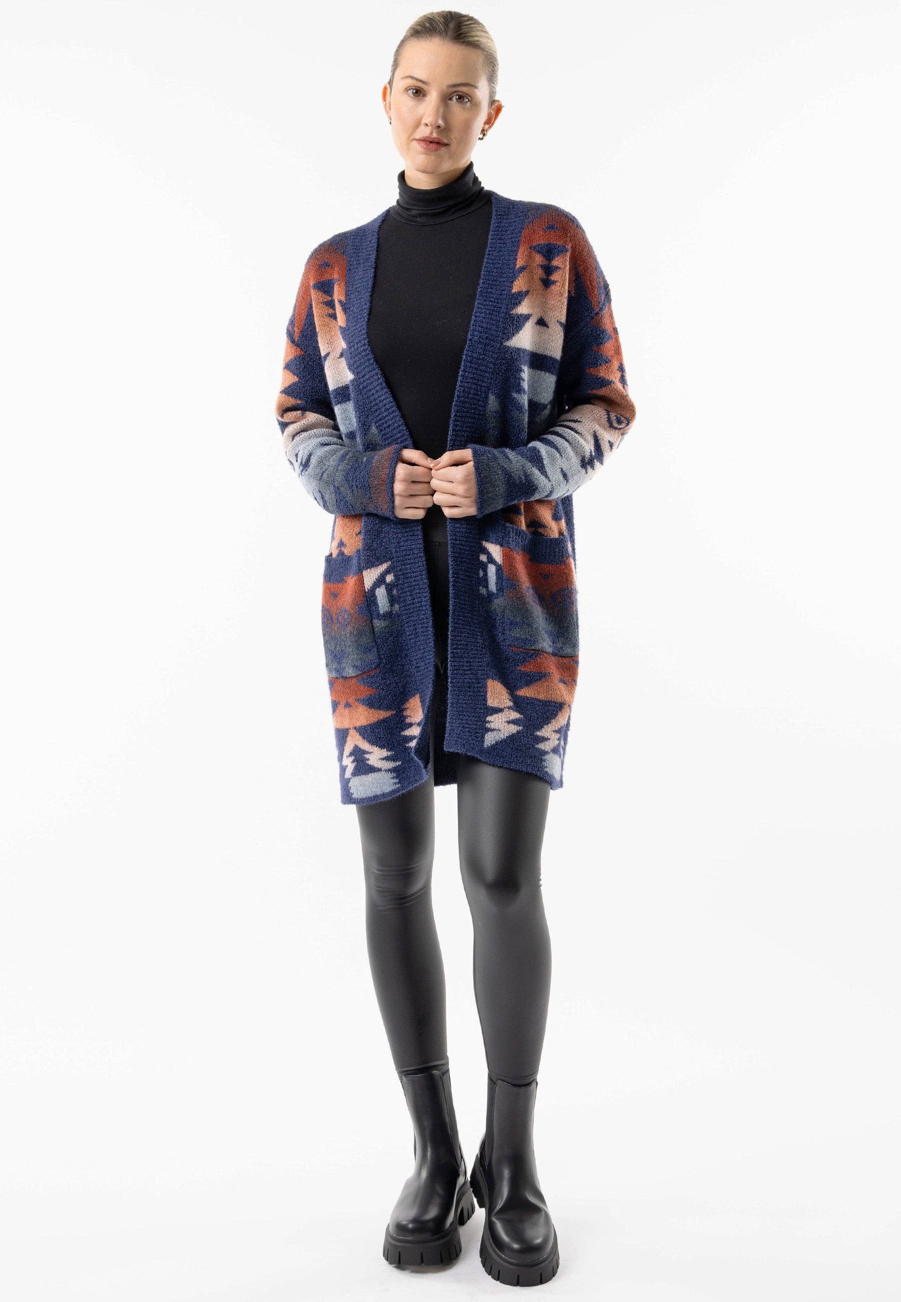 Californien Californisk strikket langline åben cardigan for engroshandel på Faire1