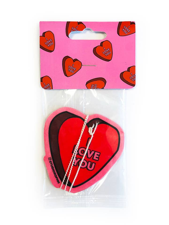 I Love You Valentines Day Air Freshener for wholesale by Studio Soph (We Pay Your Import Fees - We Ship DDP)