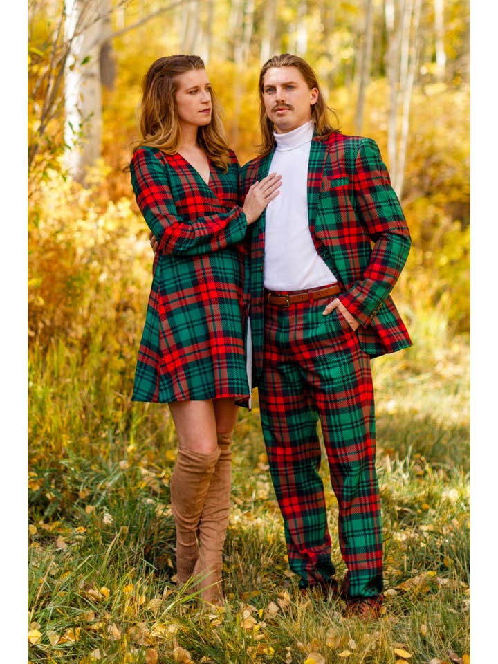 Shinesty, Inc - Wholesale Dress - Women's - Wrap Dress | The Lincoln Log Love Lady/Plaid Christmas