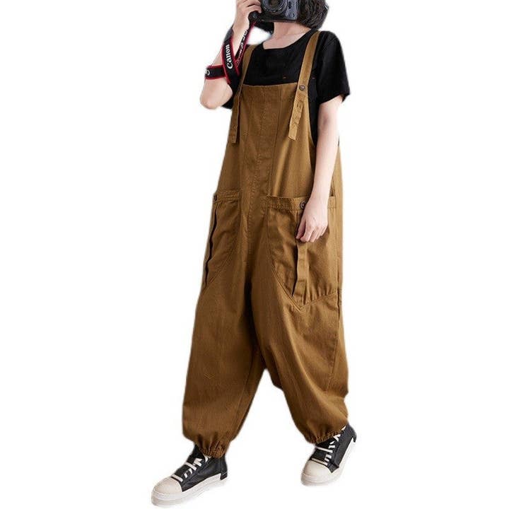 UZ Wholesale Store - Venta al por mayor Mono - Mujer - Pantalones holgados y artísticos de color liso3