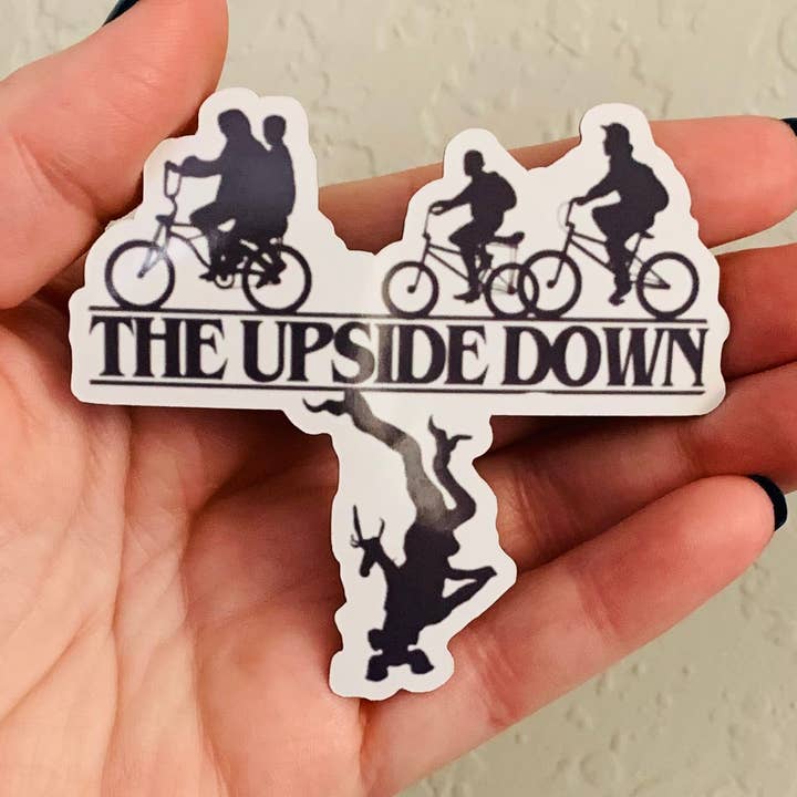 Upside Down-Stranger Things Sticker/Magnet for wholesale by Oily Graphic Creations