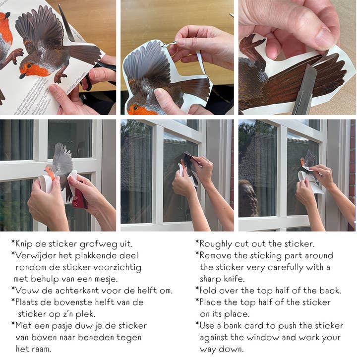 MYRTE - Wholesale Wall Decal/Stickers - Kingfisher Double-sided Window Sticker
