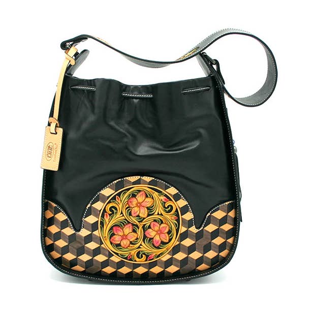 Leather Hand Carved Tote Bag HB 806 for wholesale by Eagle Crest Industries Inc.