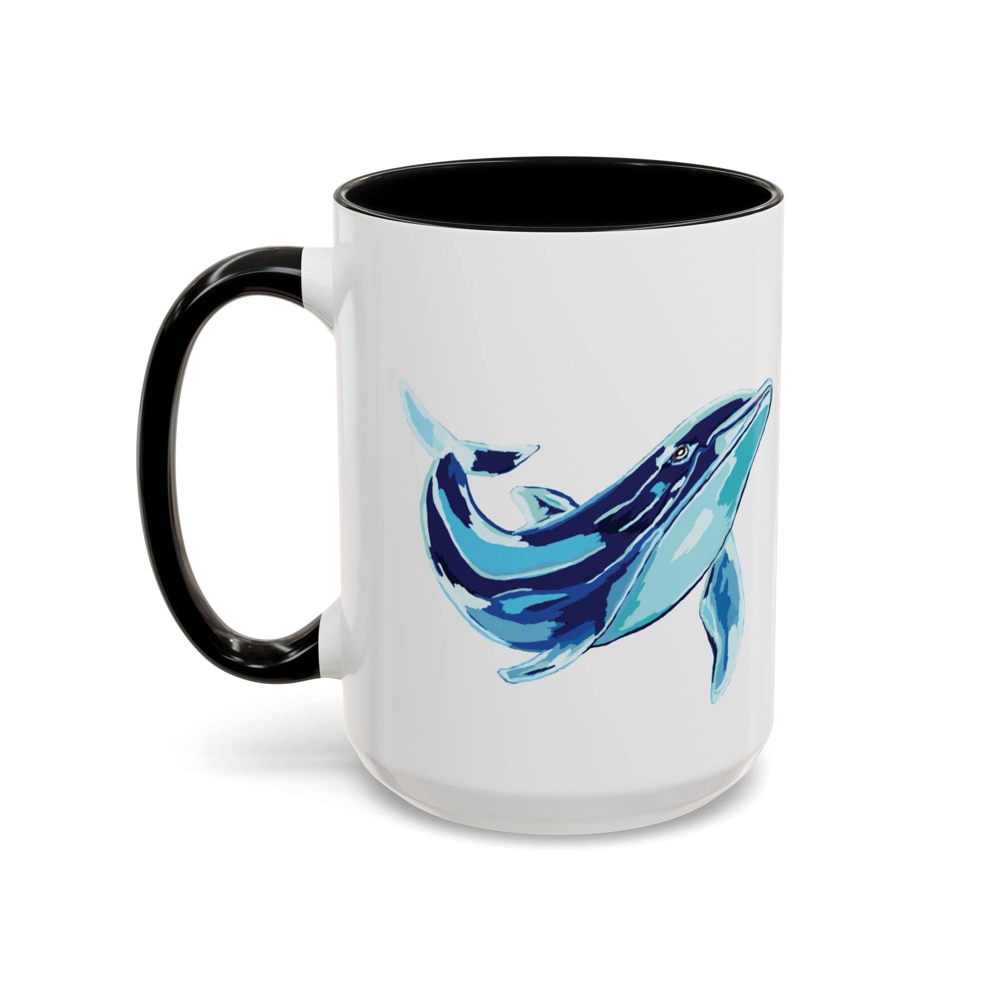 Blue Cava – Großhandel Kaffeebecher – Blauwal Ozeanleben Zwei-Ton Keramik Kaffeetasse - 11 oz & 15 oz12