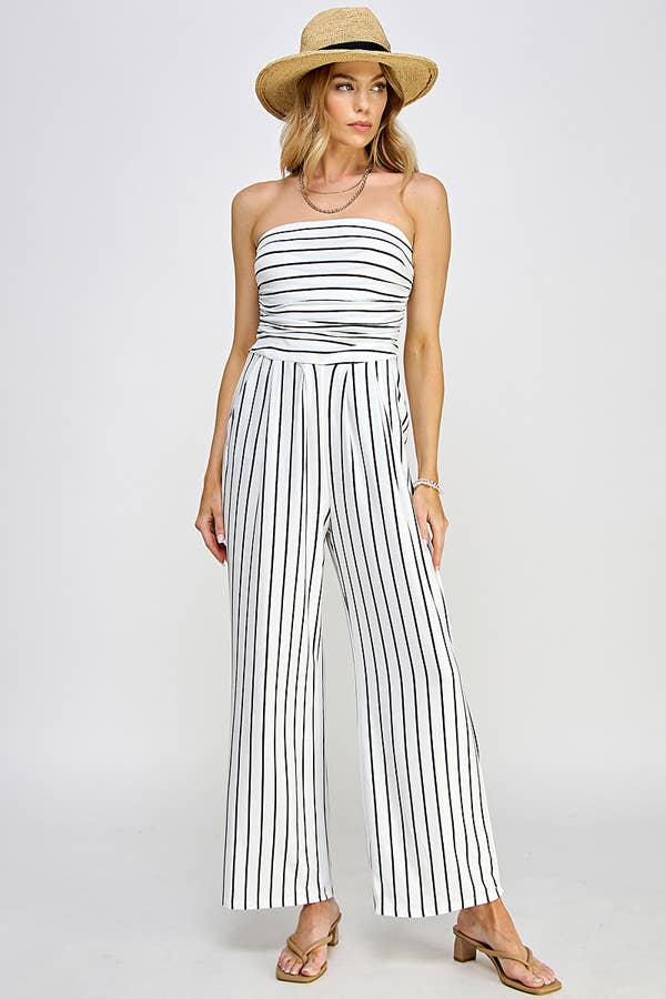 Heart & Hips – wholesale Romper – Women's – JR16435FS - TUBE TOP W/SHIRRING PALAZZO ROMPER3