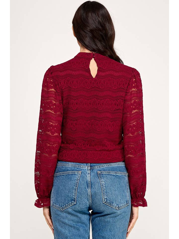 Vanilla Monkey - Wholesale Knit Top - Women's - Long Sleeve Lace Top5