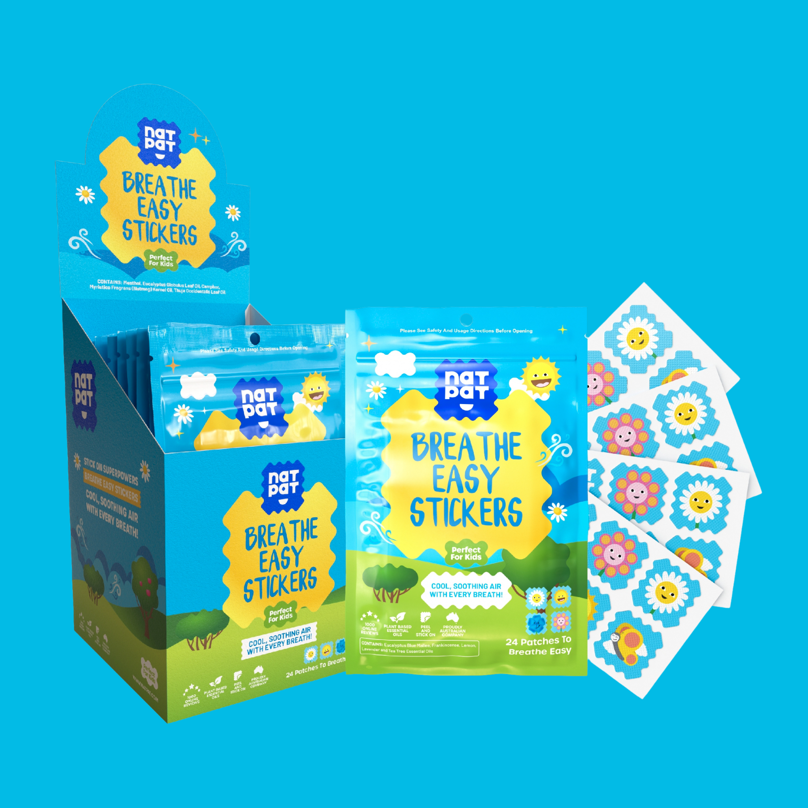 NATPAT – wholesale Sticker – Child & baby – NATPAT Breathe Easy Stickers - Congestion Relief2