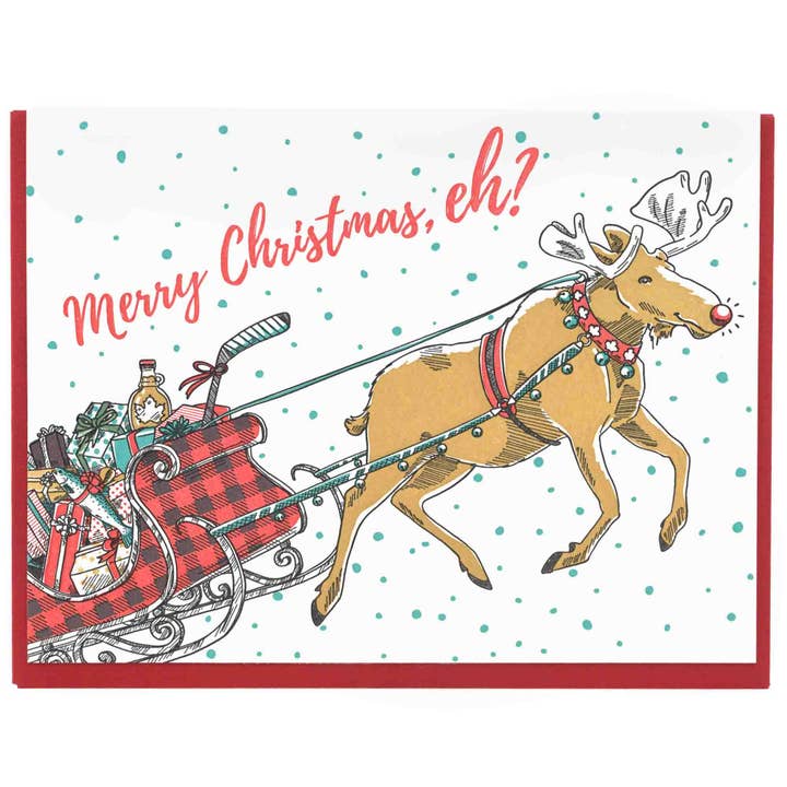 Card: Canadian Christmas for wholesale by Porchlight Press Letterpress