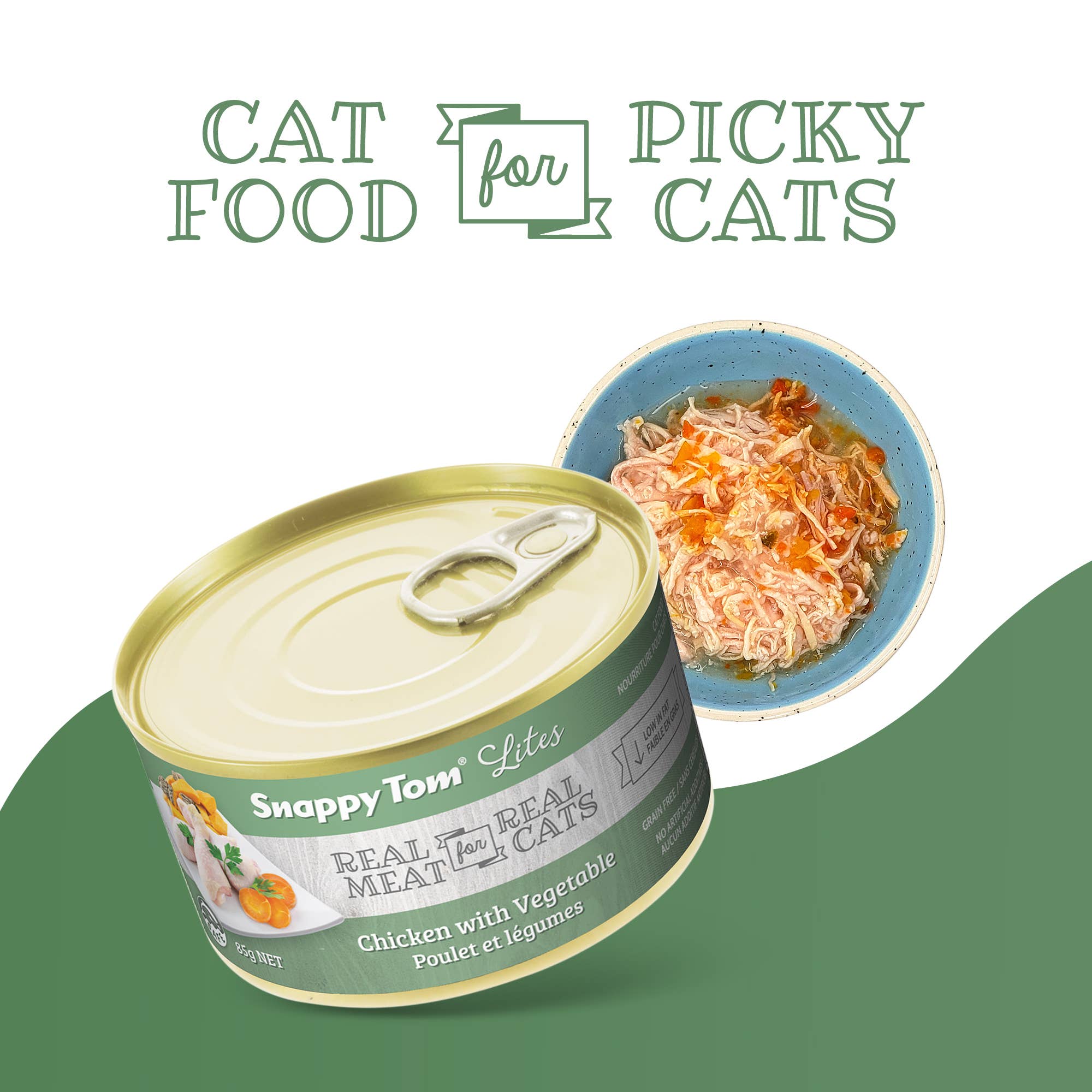 Snappy Tom Pet Supply - Wholesale Pet Food - Cat - Snappy Tom Lites® 3oz - Chicken with Vegetables3