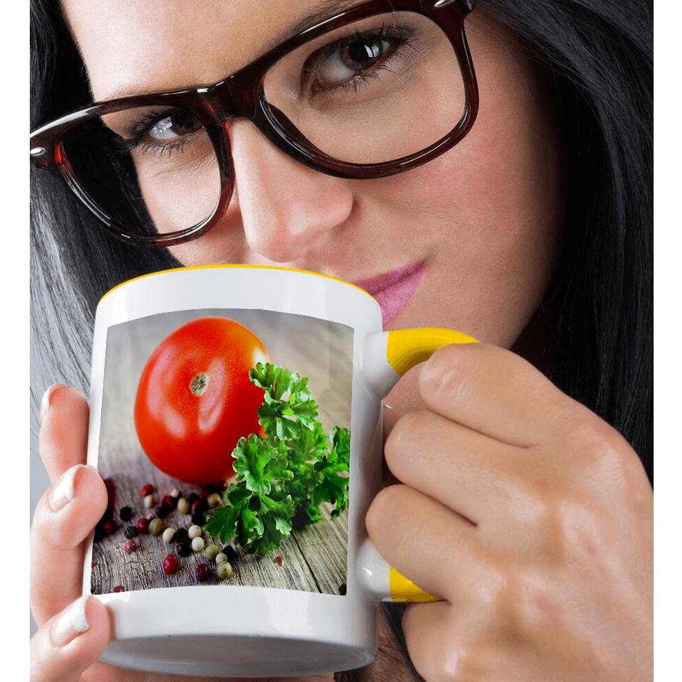 3dRose - Wholesale Coffee Mug - 3dRose, Tomato in the Kitchen with Salad and Pepper, Mug1