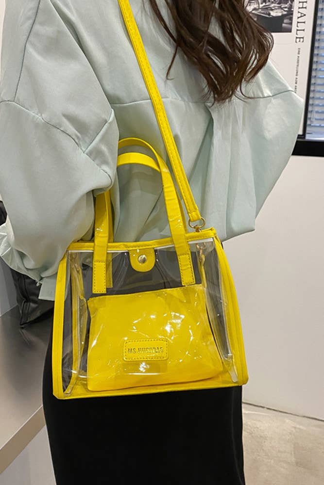 UNISHE - Wholesale Crossbody Bag - Women's - Clear PVC Crossbody Tote Bag MOQ 3pcs ZK17088