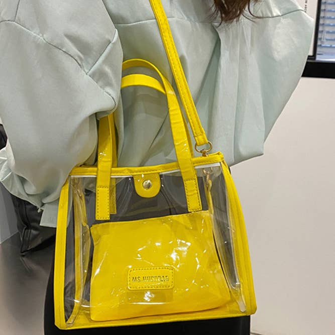 UNISHE - Wholesale Crossbody Bag - Women's - Clear PVC Crossbody Tote Bag MOQ 3pcs ZK17088