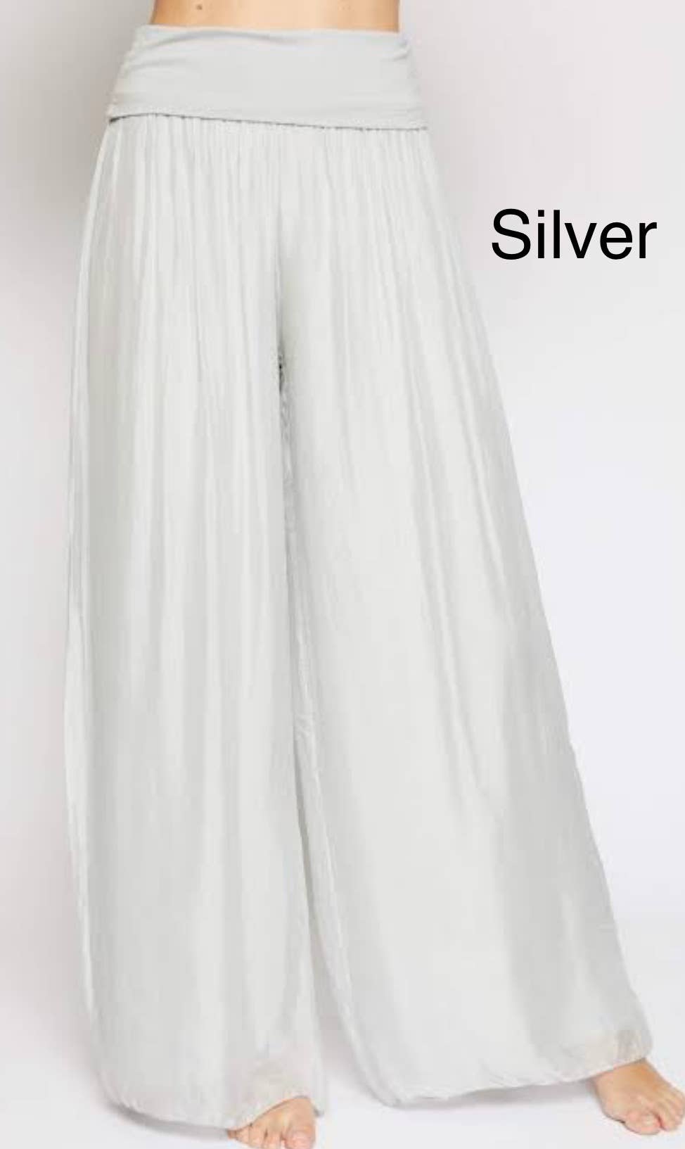 Dance in Paris – wholesale Byxor - Dam – Byxor i solid silke palazzo4