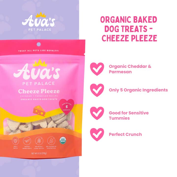 Ava's Pet Palace - Wholesale Pet Treats - Dog - Organic Baked Dog Treats - Cheeze Pleeze1