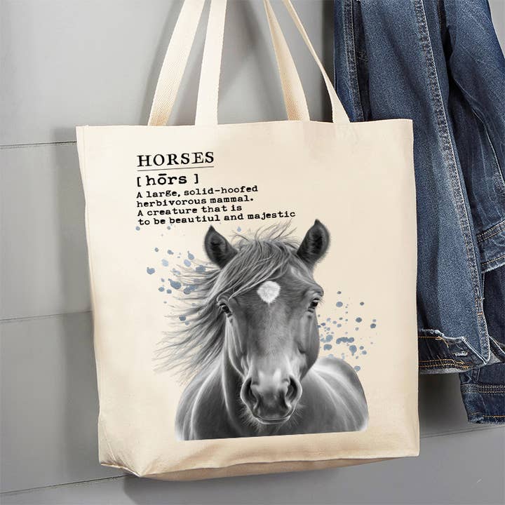 Avery Lane Gifts - Wholesale Tote Bag - Women's - Definition of Horse Canvas Tote Bag