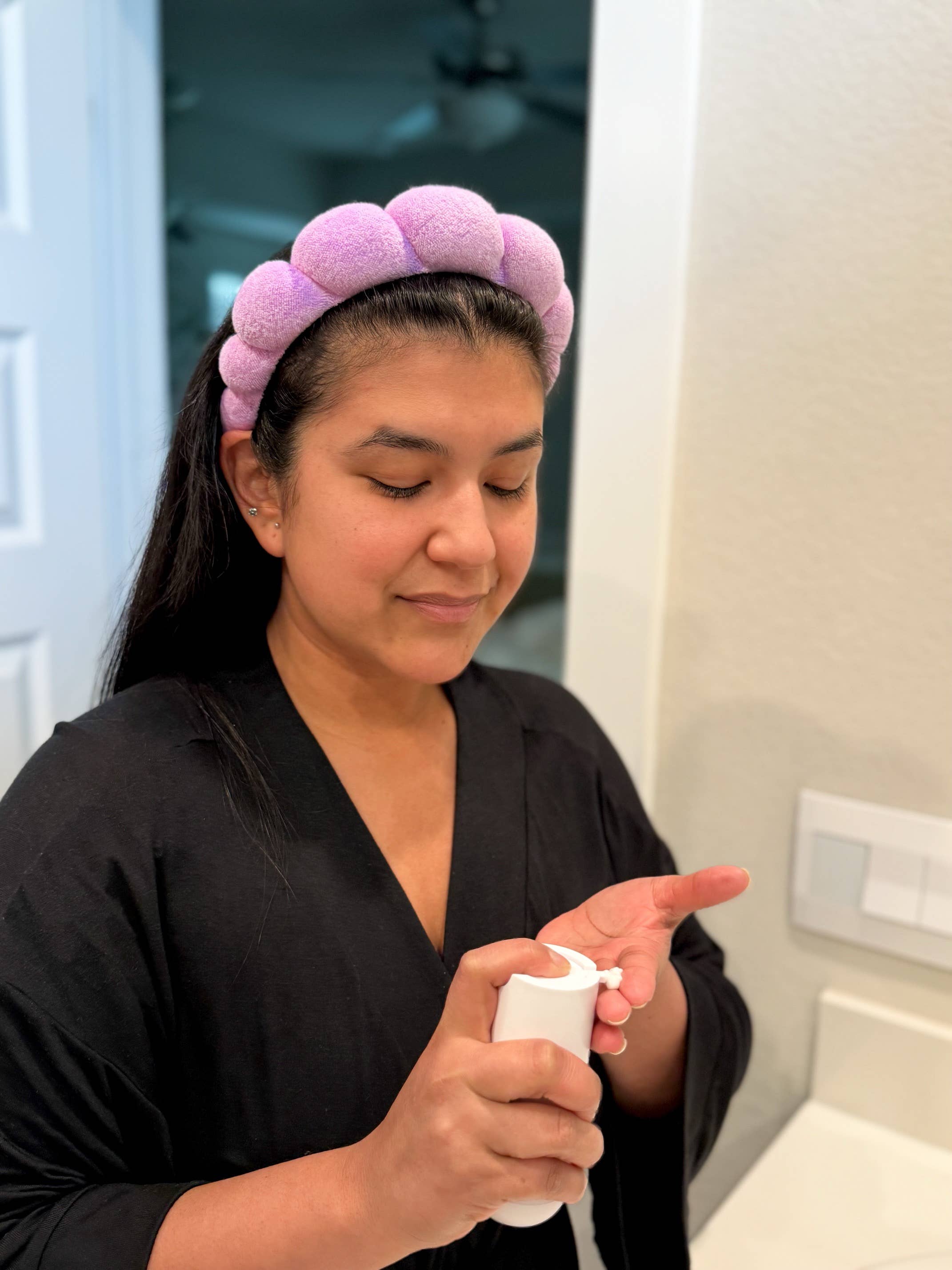 Ivy & Ash - Wholesale Spa Headband - Spa Headband | Trendy Terrycloth Bubble Makeup Headband10