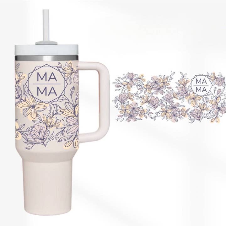 Gobelet Mama Floral 40 oz pour la vente par Ccrafts Crafty Creations