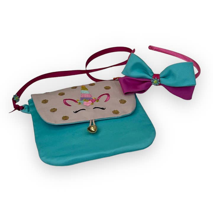 Bandolera de algodón Pima con diseño de unicornio bordado para venta al por mayor de MARCELA