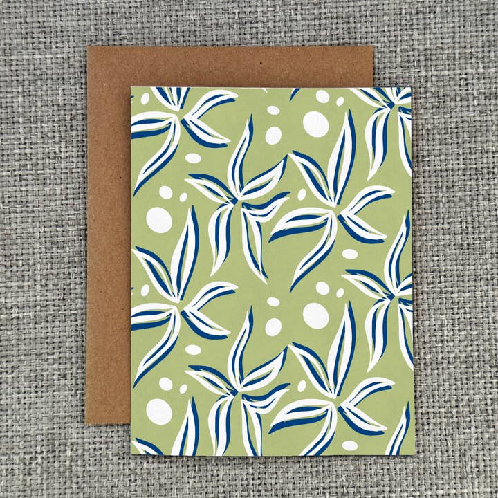 Organic Kelp Pattern Notecard for wholesale by Dandymark