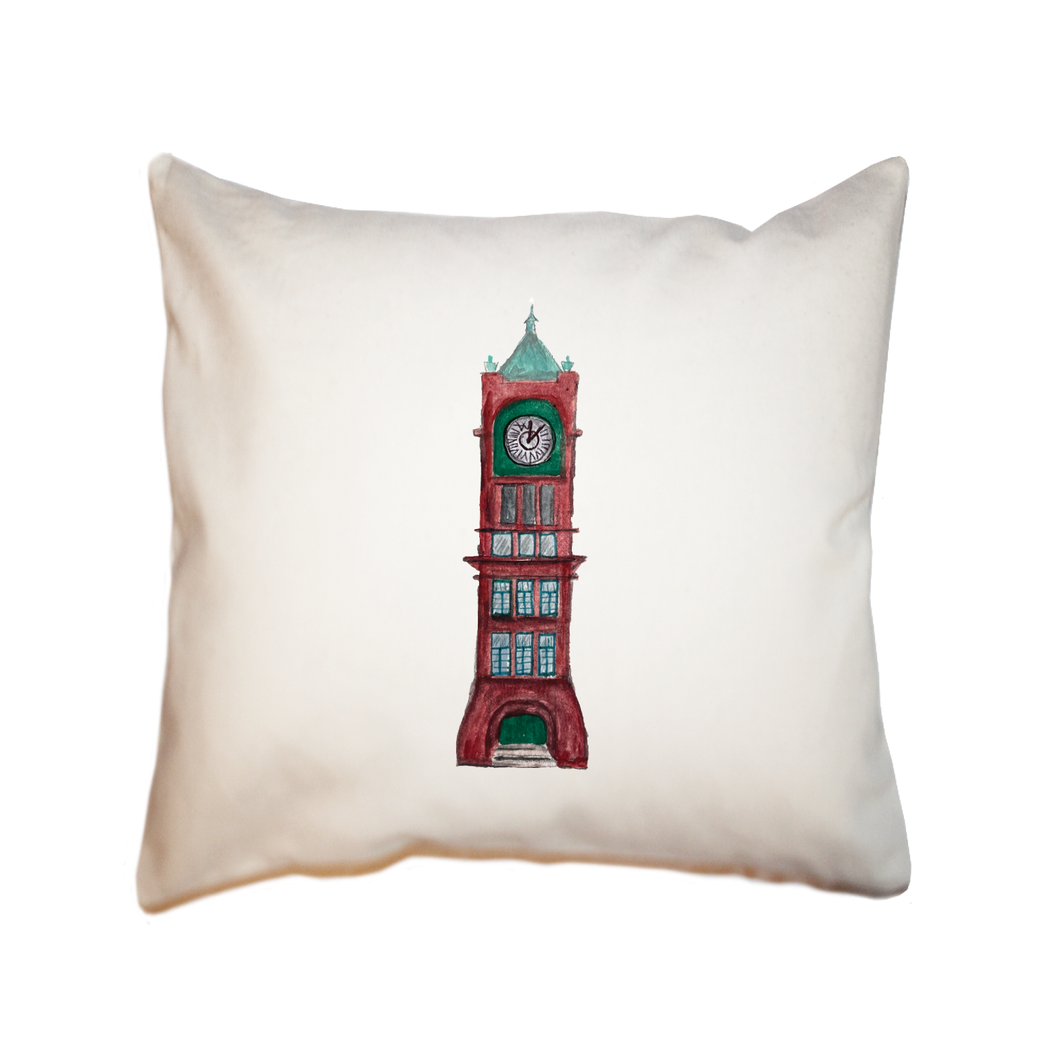 Tina Labadini Designs - Wholesale Throw/Decorative Pillow - ludlow clock tower square pillow0