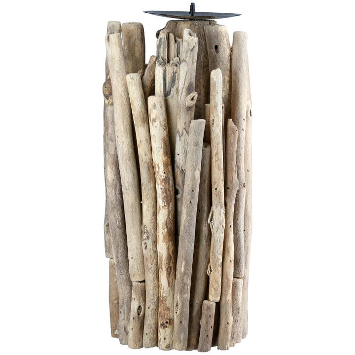 Candle holder Jakarta natural color H. 27 cm, pack of 4 for wholesale on Faire2