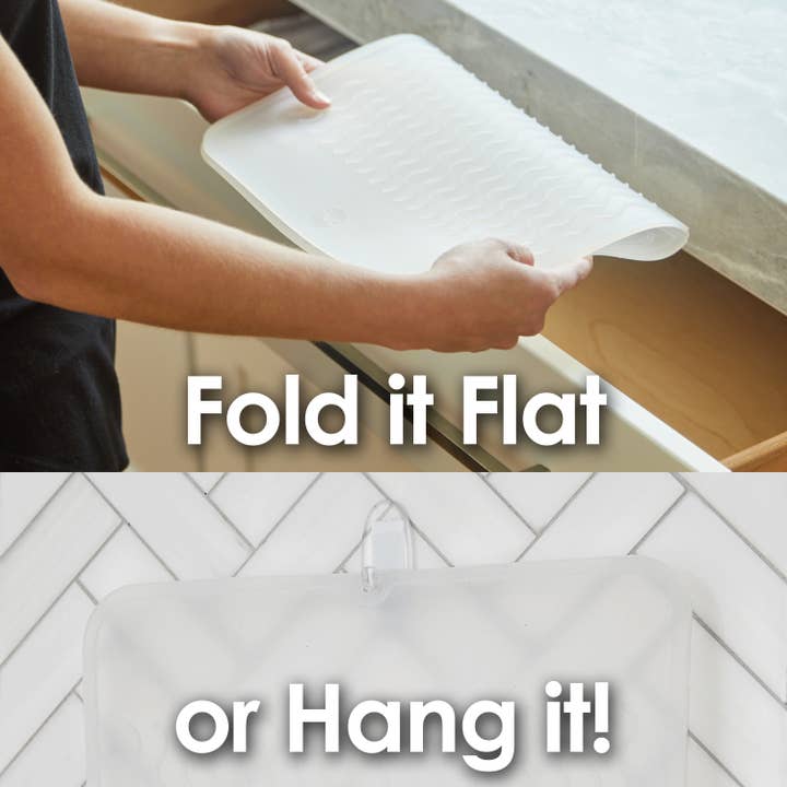 PopYum - Wholesale Dish-drying mat/rack - PopYum Silicone Drying Mat (12x16 in, 30x40 cm), Clear-Frost5