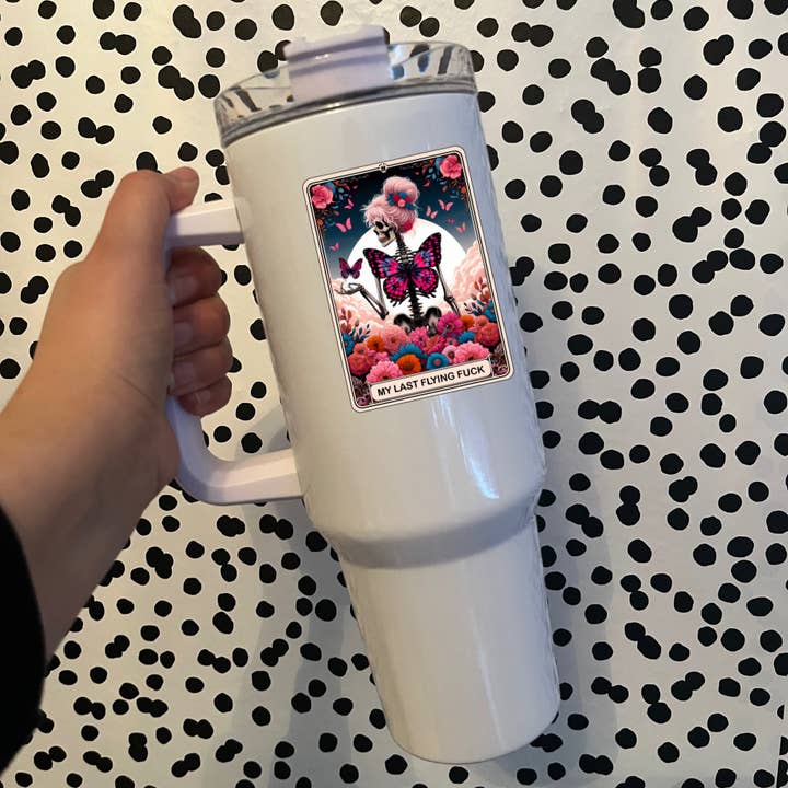 Witchy Skeleton 40 ounce tumbler, isoleret vandtumbler for engroshandel hos Fbombs & Booze