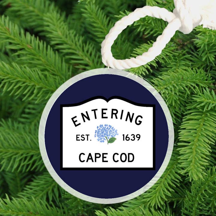 Peachy Pendants - Wholesale Ornament - Christmas Ornament - Entering Cape Cod with Hydrangea1