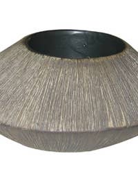 Pebble Style Grey Porcelain Candle Holder SHELL for wholesale by Pachyderme