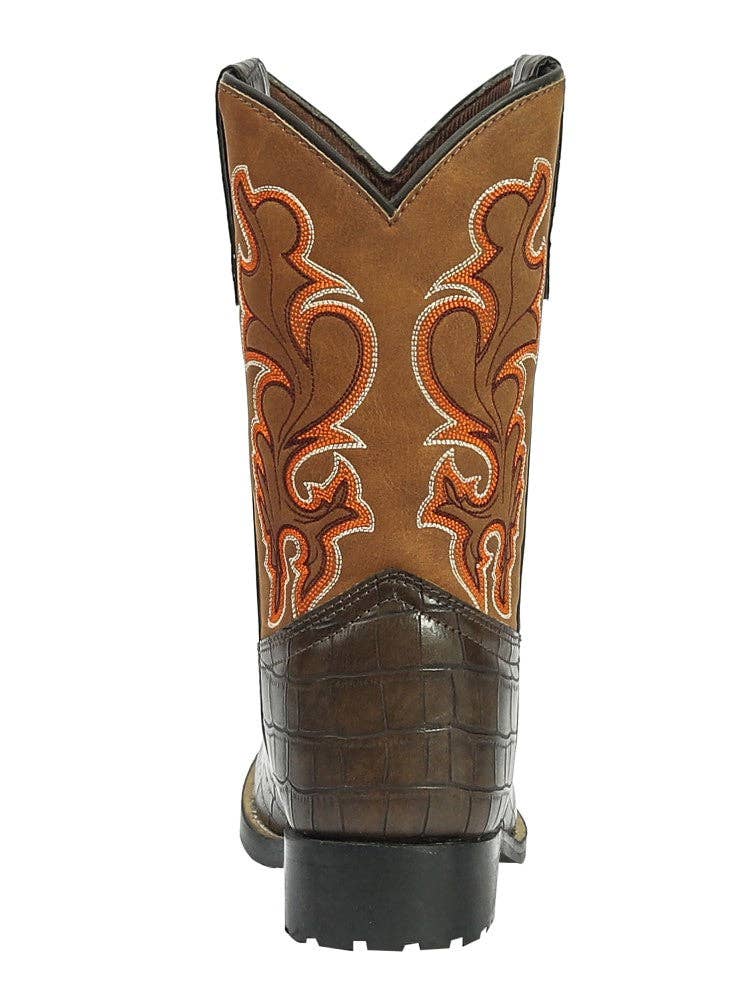 Marron Bottes western TuffRider Grand Teton à bout carré pour jeunes en vente sur Faire3