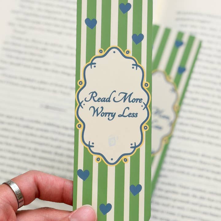 Lire plus, s'inquiéter moins Marque-page pour la vente par The Bean Workshop