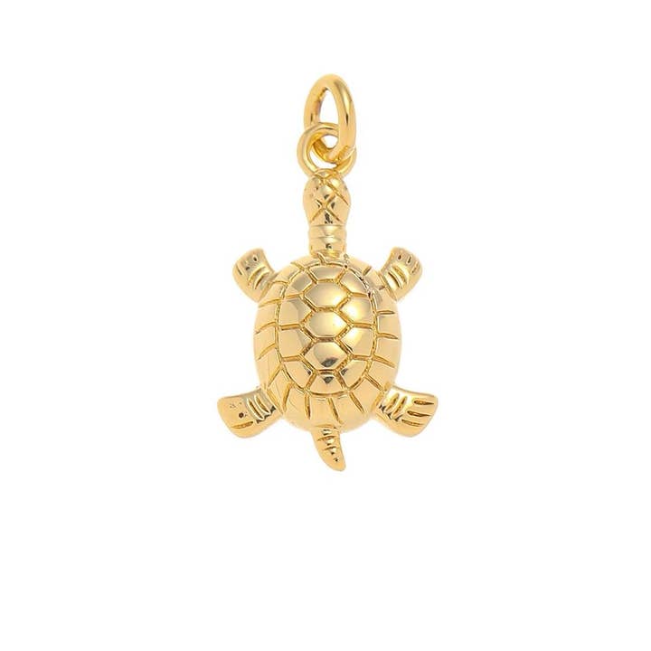 18k Gold Sea Turtle Charm for Jewelry Making CPG1562 for wholesale by Jewel Pledge