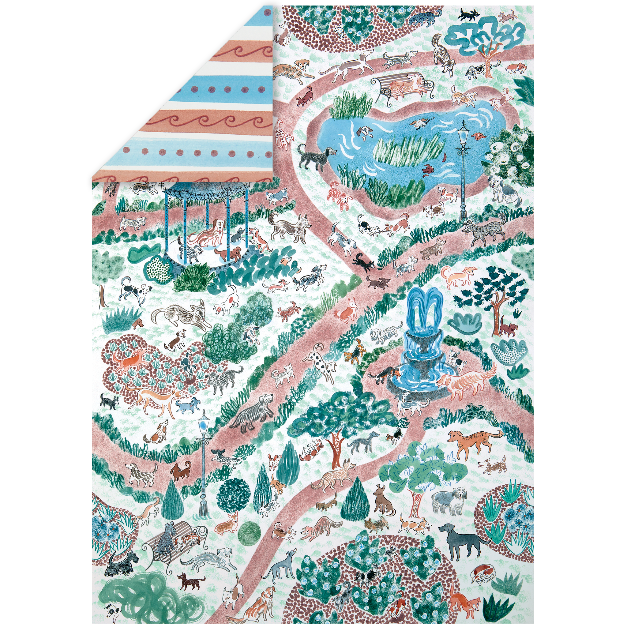 Art Angels - Wholesale Flat Wrap - Dogs In The Park Wrap1