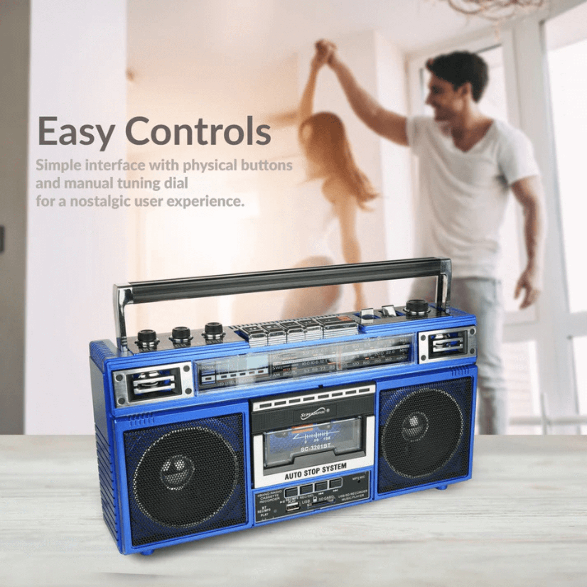 JupiterGear Home – wholesale Högtalare – Supersonic 4-band Bluetooth-radio och MP3-kassettspelare9